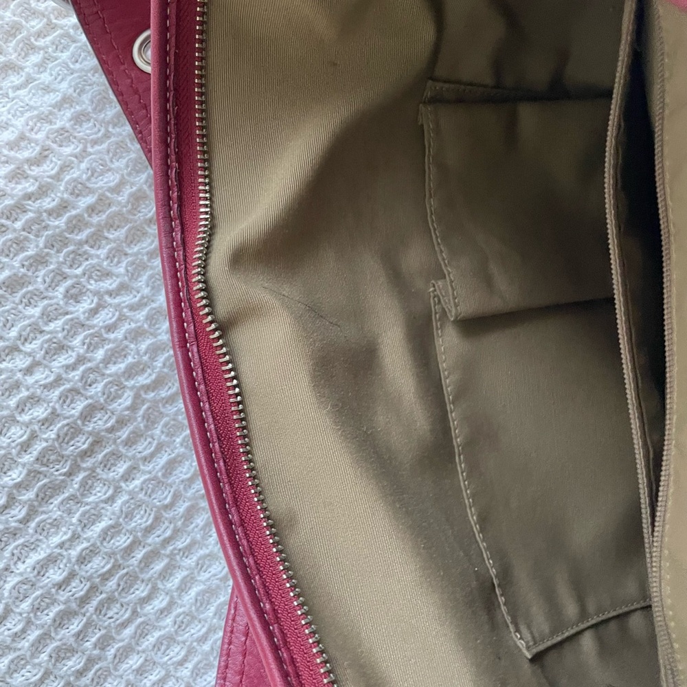 Coach Burgundy Hobo Leather Shoulder Bag - Picture 16 of 16